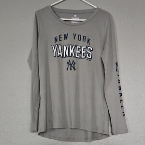 Fanatics Gray New York Yankees Long Sleeve Shirt
